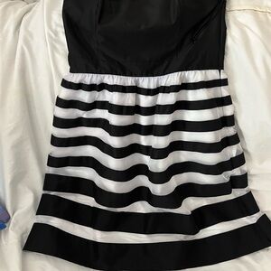 Black and White Striped Dress